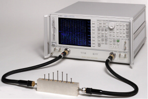 The Agilent 8722ES has a frequency range of 50 MHz to 40 GHz and can make a wide variety of RF measurements.
