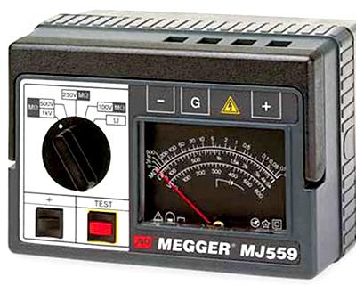 MEGGER MJ559 100/250/500/1000 V Insulation Tester