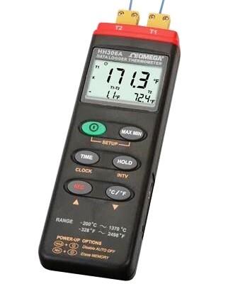 OMEGA HH306A K-Thermocouple Logging Thermometer